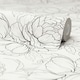 image 4 of Flora Wallpaper in Monochrome Multi