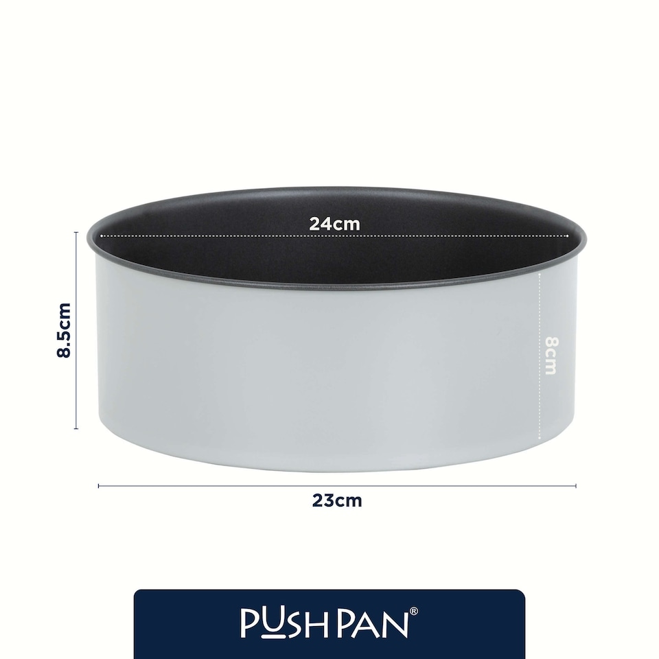image 1 of PushPan 9 Inch Deep Cake Tin Grey/Pewter
