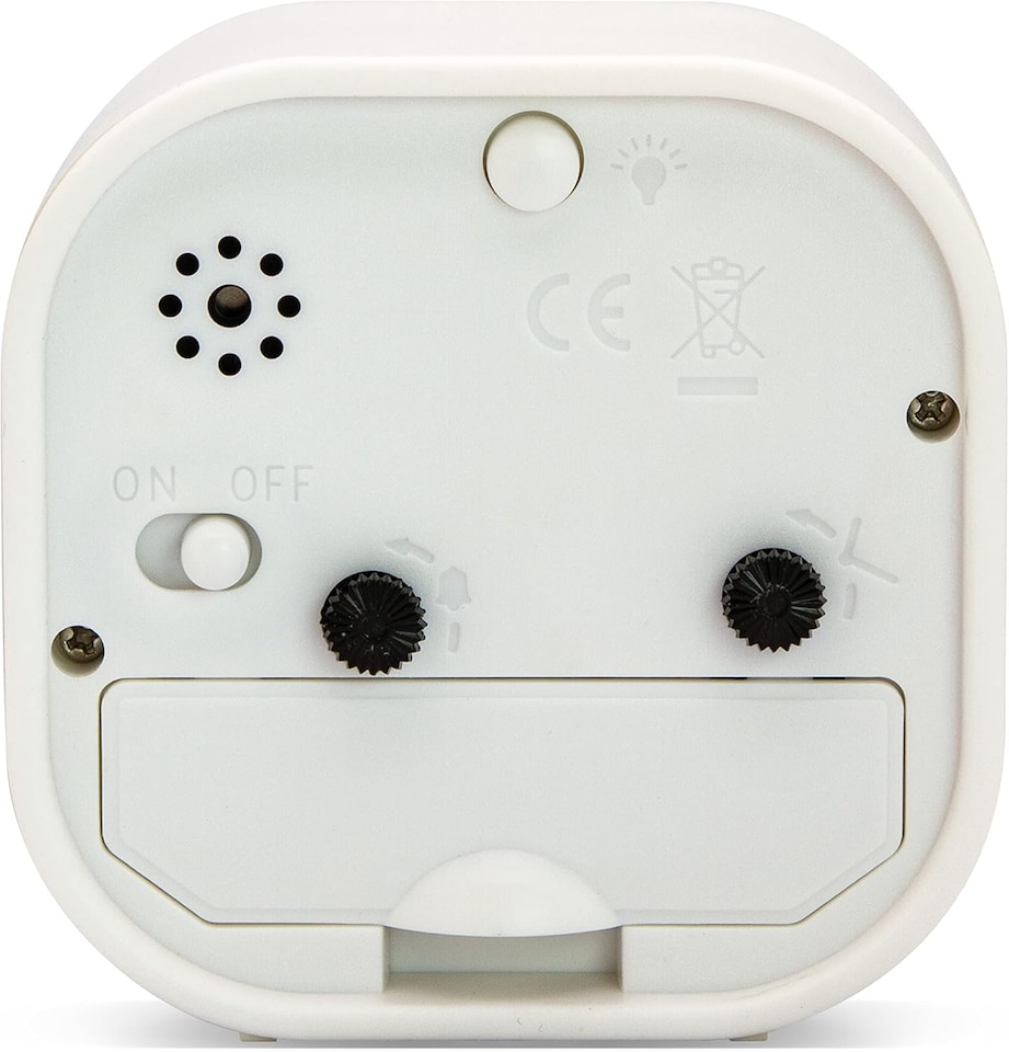 image 1 of Acctim Robyn Mini Bedside Alarm Clock | White | White