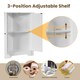 image 4 of COSTWAY Corner Bathroom Storage Cabinet Display Unit