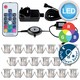 image 9 of Set of 20 - 30mm IP67 Colour Changing LED Decking Kit with Photocell Chrome | Clear