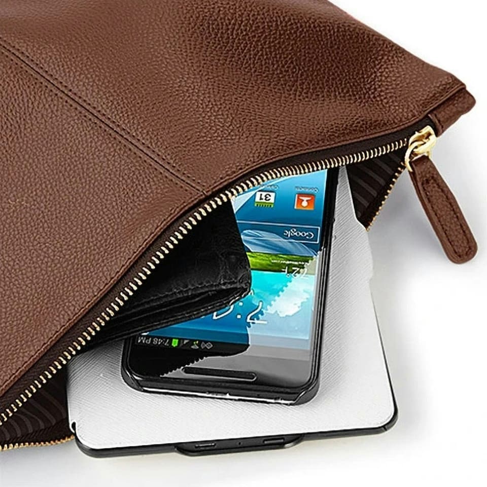 image 1 of Quadra Nuhide Accessory Pouch - Tan - One Size | Multi