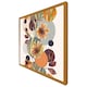 image 1 of Orange geometric with flowers (Picture Frame) White | M