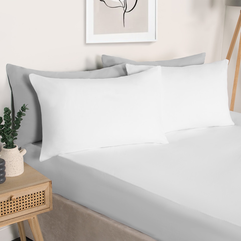 image 1 of OHS Plain Dyed Deep Fitted Bed Sheet Ultra Soft Microfibre