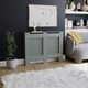 image 1 of Vida Designs Milton Radiator Cover Painted MDF Slatted Cabinet, Grey, 111cm