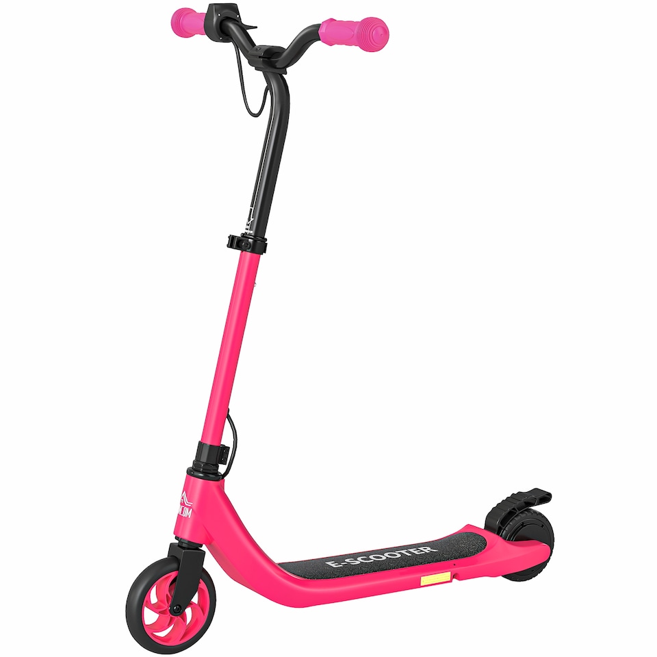 image 1 of HOMCOM Kids Electric Scooter, Electric Scooters for Kids Ages 6-10, 8 KM H 6 KM Lightweight E-Scooter, Adjustable Height, Rear Brake | Pink | Pink | 76cm x 53cm x 95cm