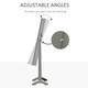 image 5 of HOMCOM Mirrored Jewellery Cabinet W/ LED Light Lockable Jewellery Armoire Grey