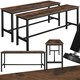 image 1 of Pair of Benches Fairfield 108 x 32.5 x 50 cm Brown | Dark