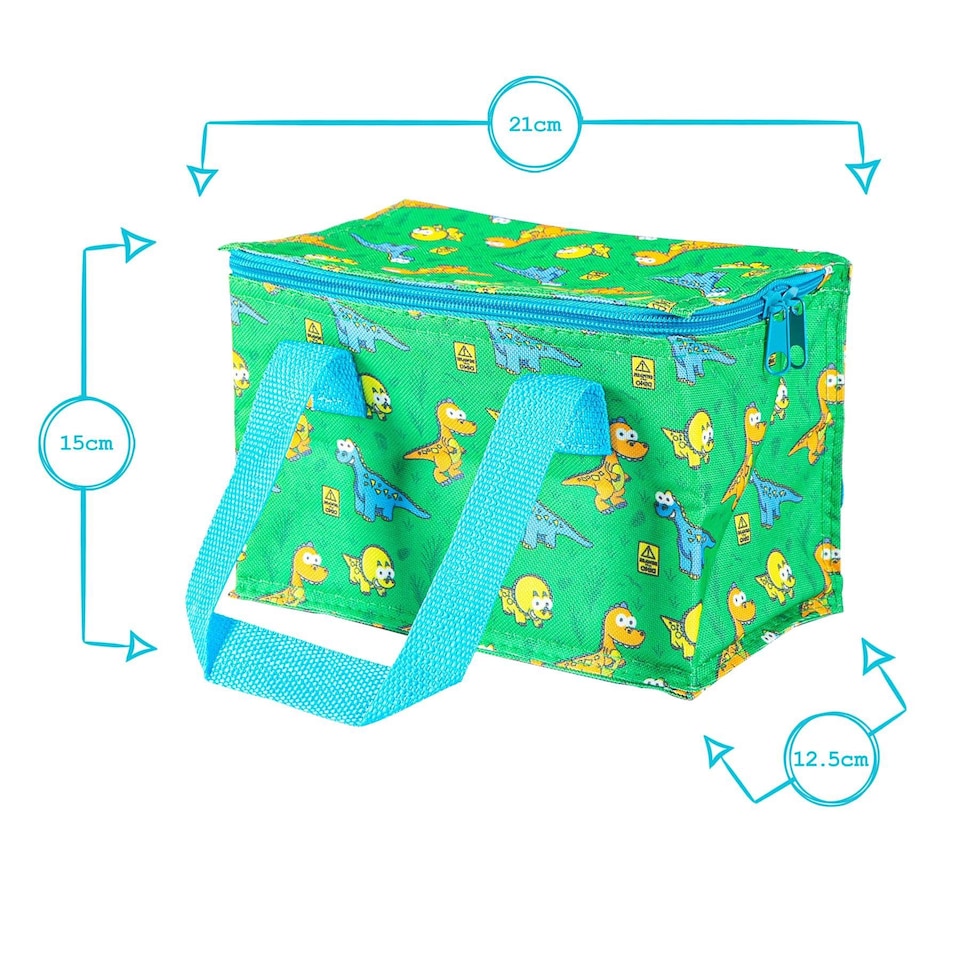 image 1 of Tiny Dining Insulated Lunch Bag - Sketchbook Design - Foil Lined School Picnic Cooler Cool Tote Bag