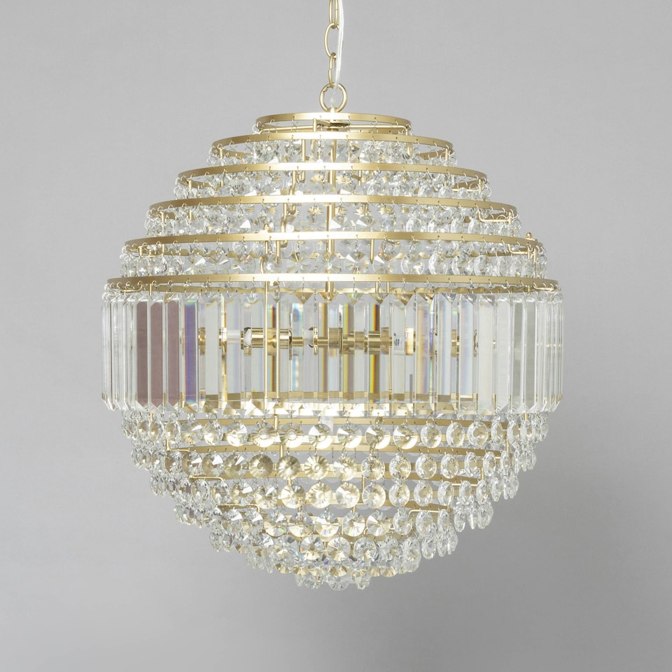 image 1 of BHS Paladina Large Ball Ceiling Pendant | Gold | Brass | 1