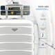 image 4 of 55x35x20cm Carry On Cabin Hard Shell Suitcase - 100+ Airlines Approved Including EasyJet (Paid), British Airways, Ryanair (Priority), TUI White | White | Cabin Bag