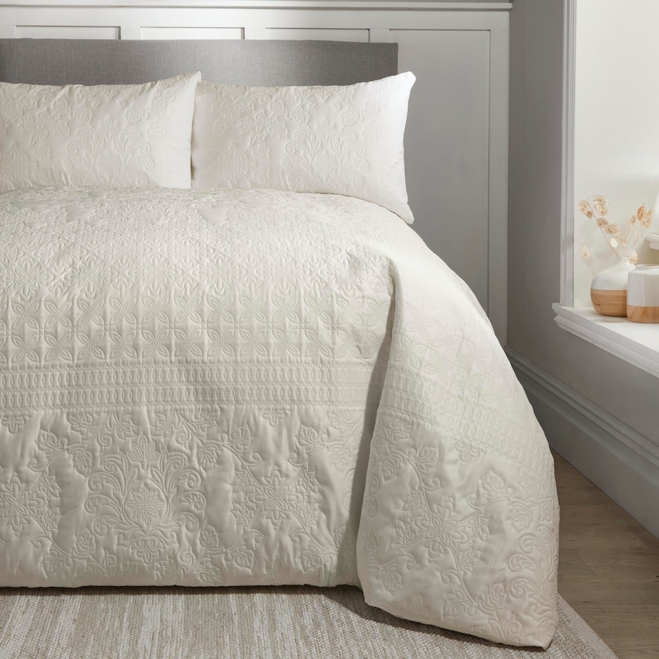 image 1 of Serene Avery Stripe Duvet Cover Set Natural