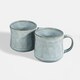 image 5 of Scandi Home Set of 2 600ml Terra Fusion Grey Artisan Glaze Ceramic Mugs Grey