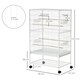 image 4 of PawHut Large Bird Cage Budgie Cage for Finch Canaries Parrot with Stand White