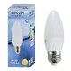 image 1 of ValueLights 2 Pack E27 White Plastic Candle LED 4W Warm White 3000K 400lm Light Bulb