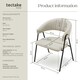 image 6 of Dining Chair Bedano - woven fabric, padded, 150 kg load capacity - Set of 2 Grey | Greige