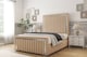 image 2 of Sloomy Boston Chrome Pebble Plush Bed Frame With 50" Upholstered Headboard 6' Super King