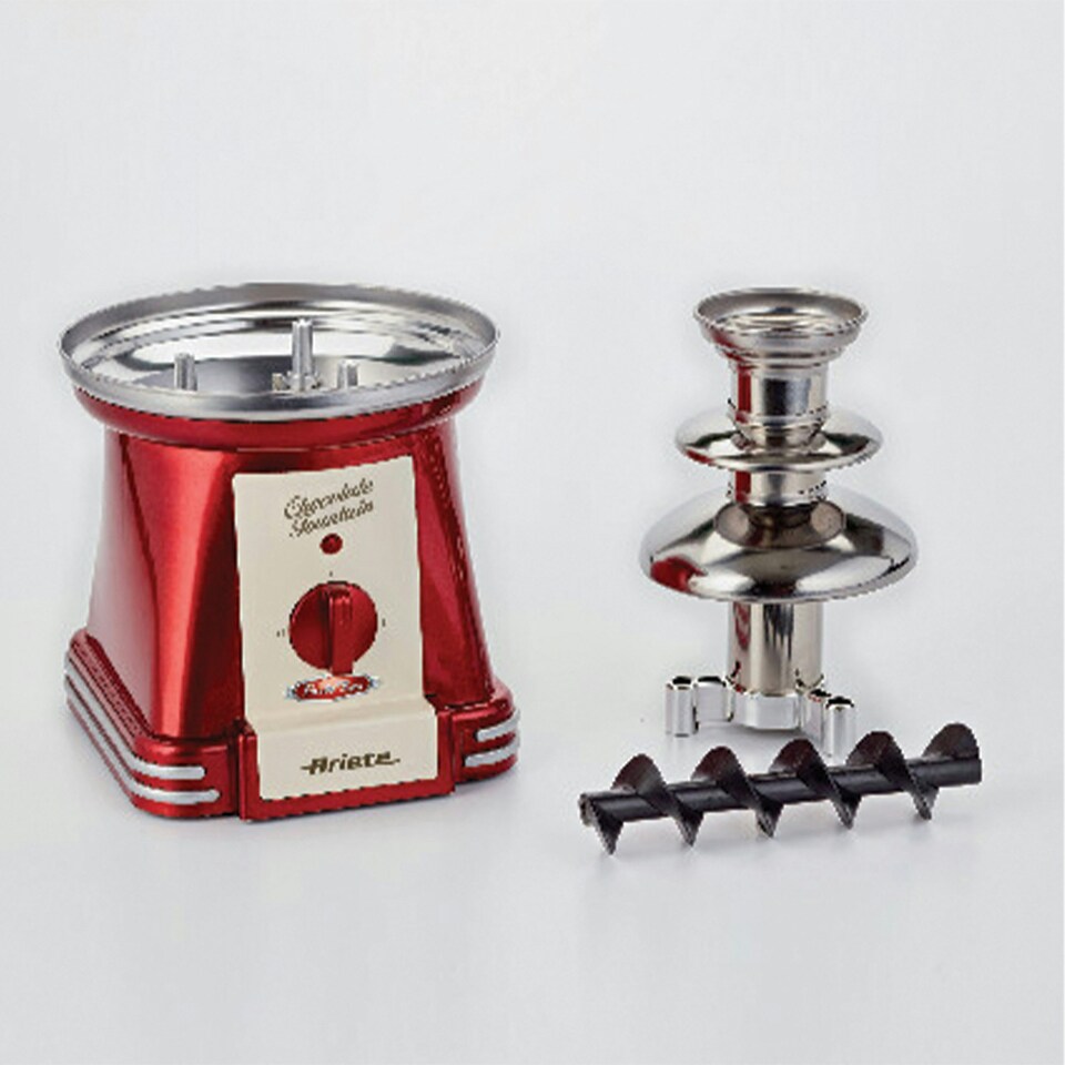 image 1 of Ariete 2962 Party Time Chocolate Fountain, Vintage Style, Red