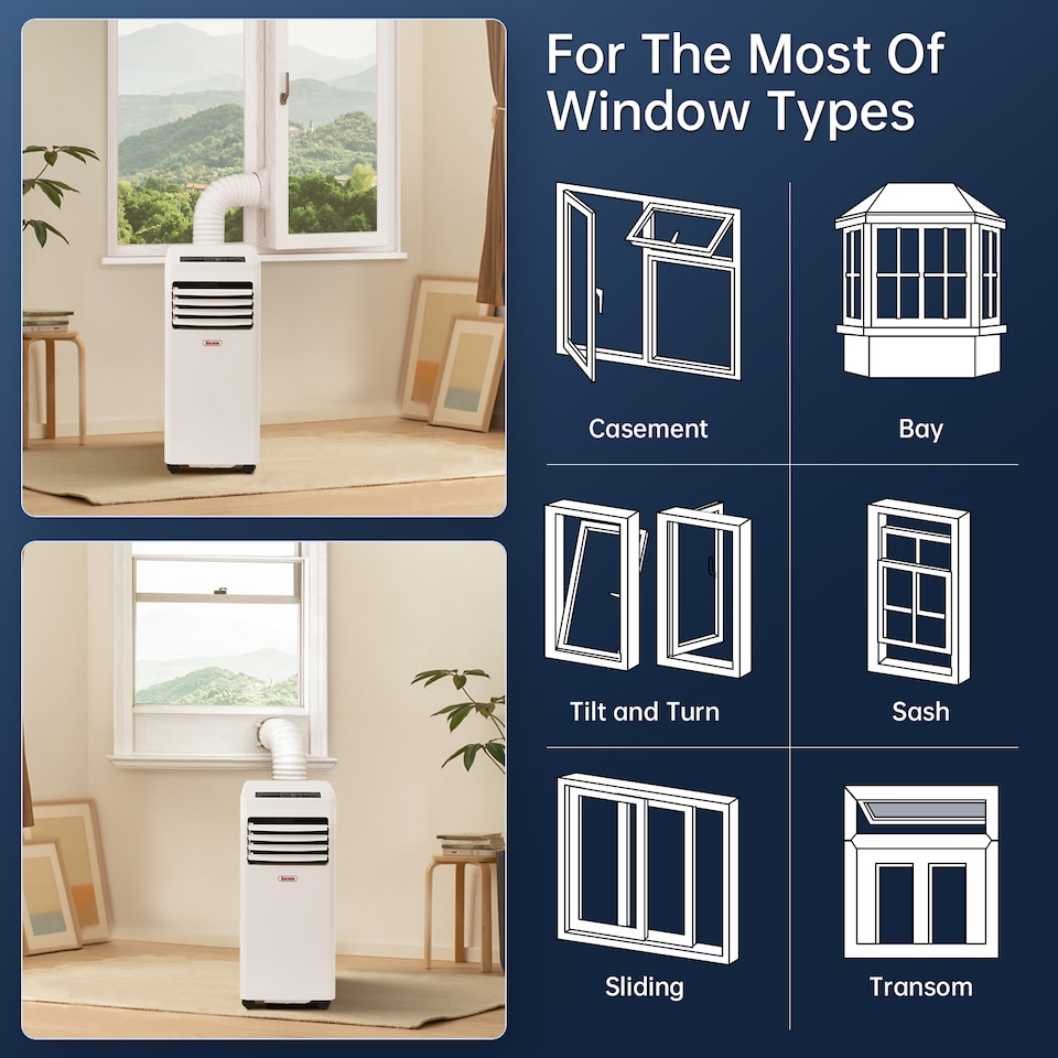 image 1 of Portable Air Conditioner 3-in-1 Air Conditioner Dehumidifier Conditioning Unit 8000 BTU 2900W Remote Class A