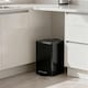 image 2 of Harbour Housewares Square Stainless Steel Kitchen Pedal Bin - 20L | Black | Black | One Size