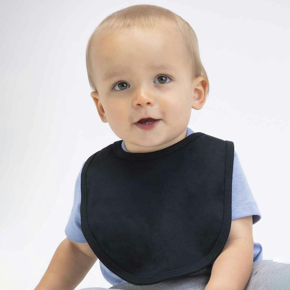 image 1 of Babybugz Baby Single Layer Bib - Black - One Size