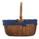 image 3 of Double Steamed Oval Shopping Basket with Lining Blue | Navy Blue | One Size