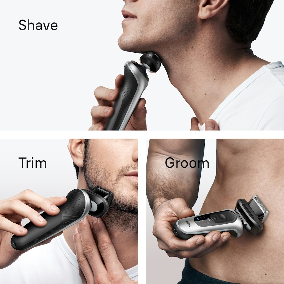 image 1 of Braun Series 6 Electric Shaver, SmartCare Center, +2 Attachments, 62-S7650CC, Silver