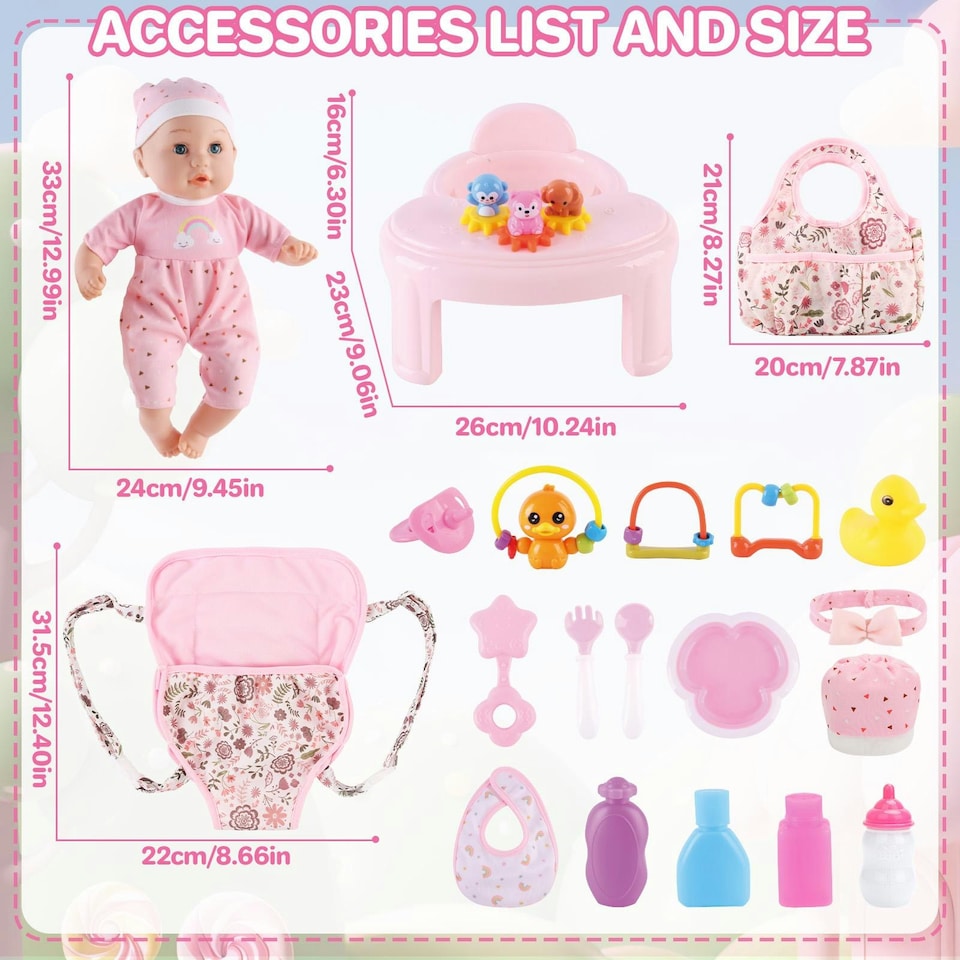 image 1 of Baby Doll Carrier & Feeding Playset
