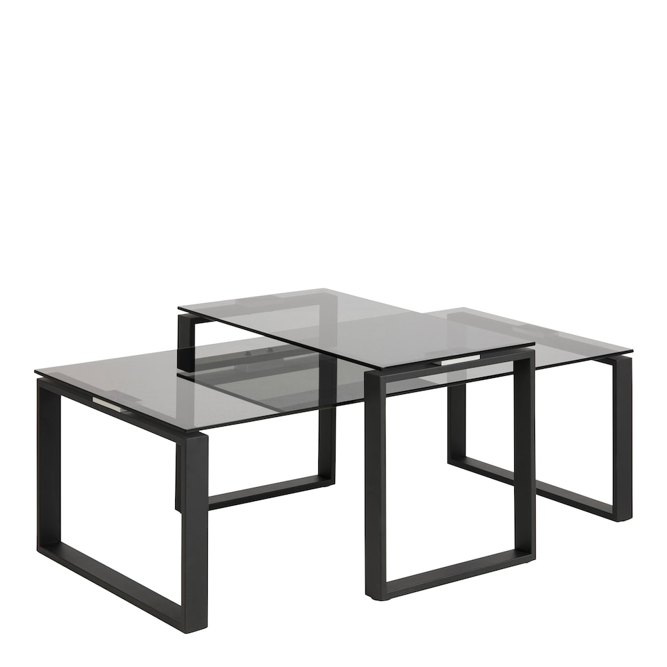image 1 of Katrine Coffee Table Set with Smoked Glass Top