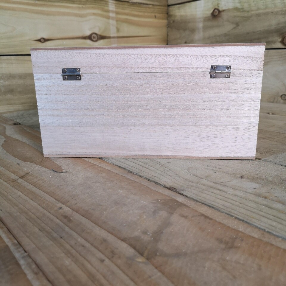 image 1 of 28cm Wooden Christmas Eve Gift Box with Personalisable Name Plate