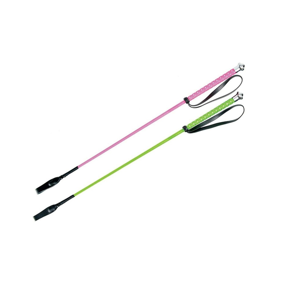 HySCHOOL Neon Riding Whip - Neon Orange - One Size