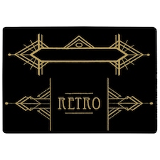 Art Deco Retro (Rug) Black | Large: 140x200cm
