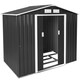 image 1 of Shed with Gable Roof - steel, foundation included, 214 x 130 x 185 cm | Grey | grey/white | 214 x 130 x 185 cm | 1