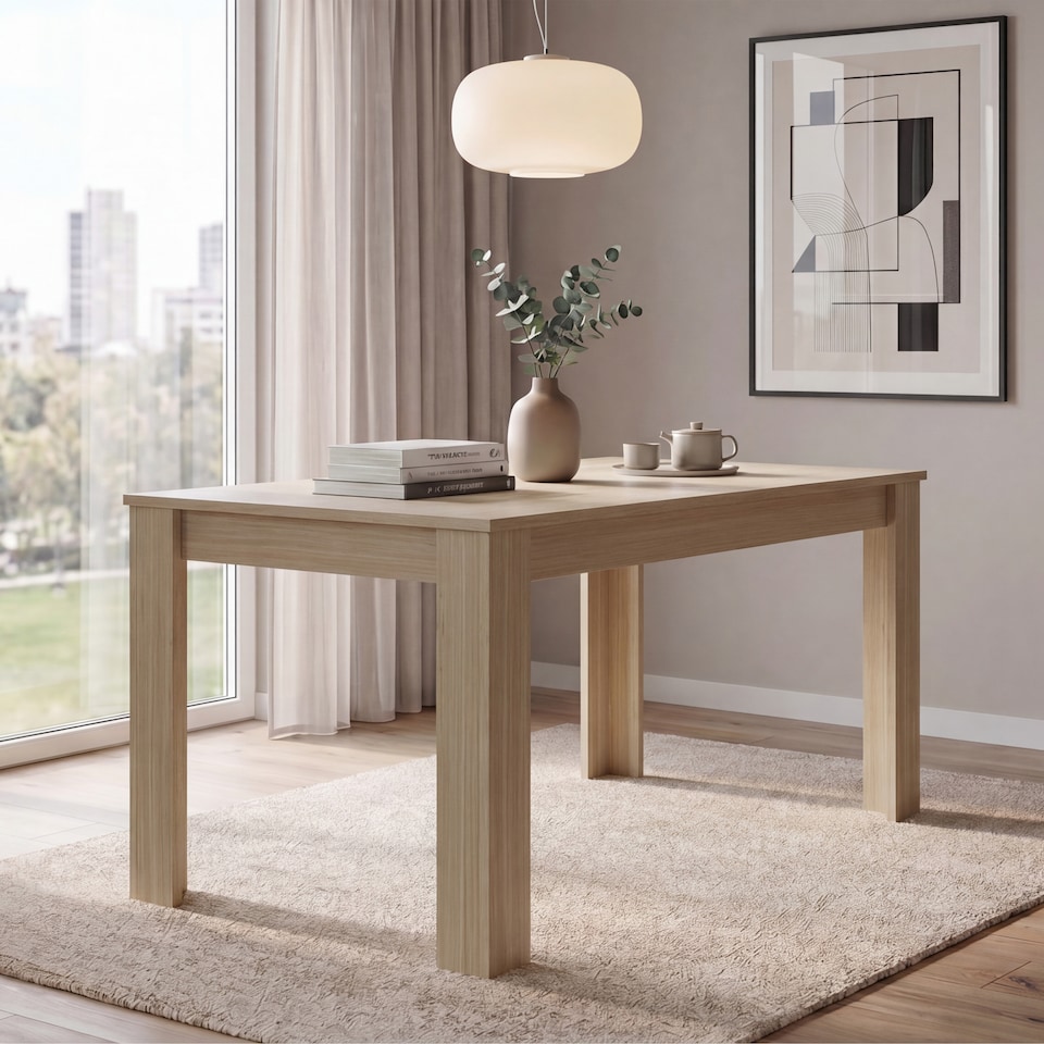 image 1 of Vida Designs Medina 6 Seater Large Family Dining Room Table - Oak