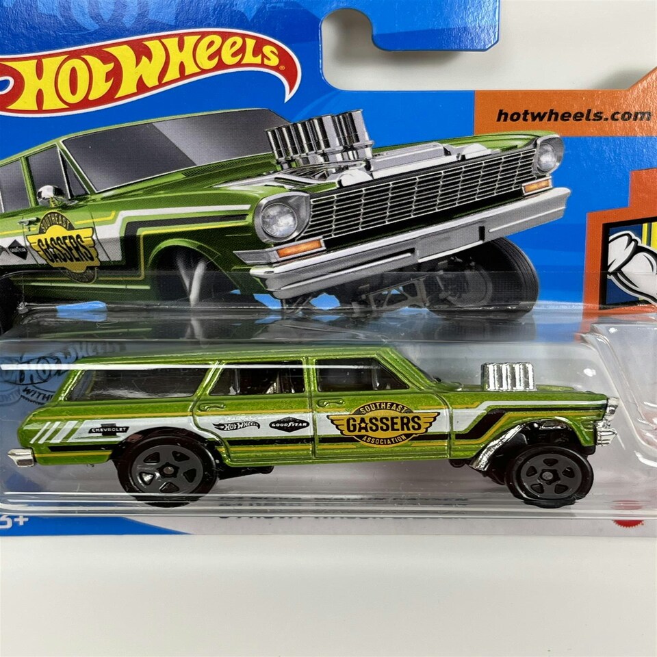 image 1 of Hot Wheels 1964 Nova Wagon Gasser Muscle Mania 1:64 Scale GHF17M522 B5