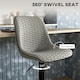 image 5 of HOMCOM Set of 2 Bar Stools, Adjustable Swivel Breakfast Barstools, Grey 