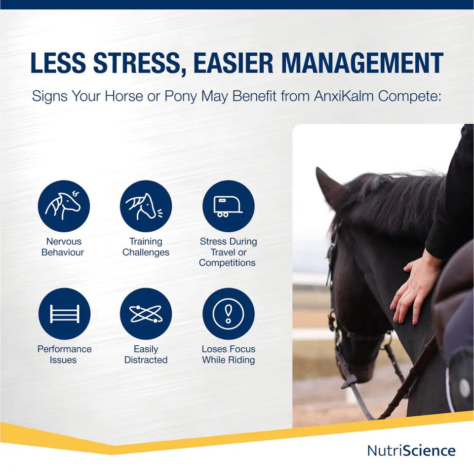 image 1 of NutriScience Horse Calming Supplement Powder Competition Safe Anxiety Stress Relief Equine 3kg