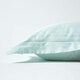 image 2 of Homescapes Aqua Blue Egyptian Cotton Ultrasoft Kingsize Oxford Pillowcase 330 TC