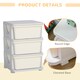 image 4 of HOMCOM Kids Storage Units with Drawers Chest Dresser Tower | Cream | 37 x 37 x 56.5 cm