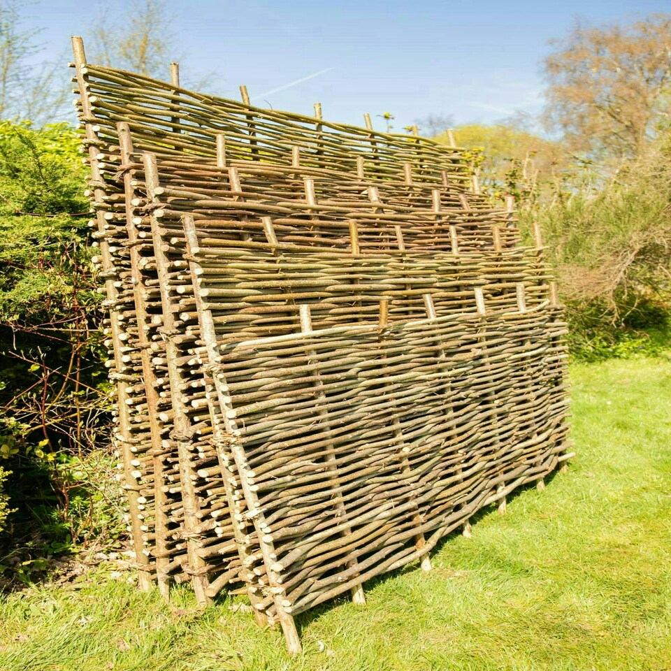 image 1 of Primrose Hazel Hurdle Fence Panel Premium Woven Wattle Weave 6ft x 5ft