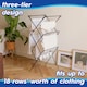 image 2 of Harbour Housewares Foldable Clothes Airer - 3 Tier - Black