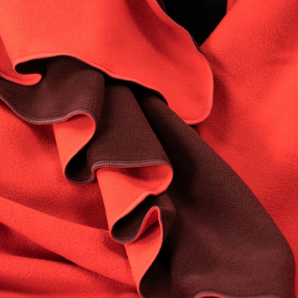 image 1 of Myga Red Fleece Yoga Blanket