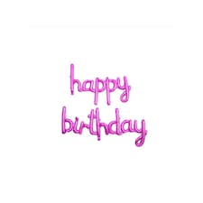 Realmax Script Birthday Foil Balloon Set - Pink - One Size
