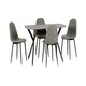 image 2 of Athens Chair (Box of 2) - L55 x W44.5 x H85.5 cm - Grey Faux Leather Grey