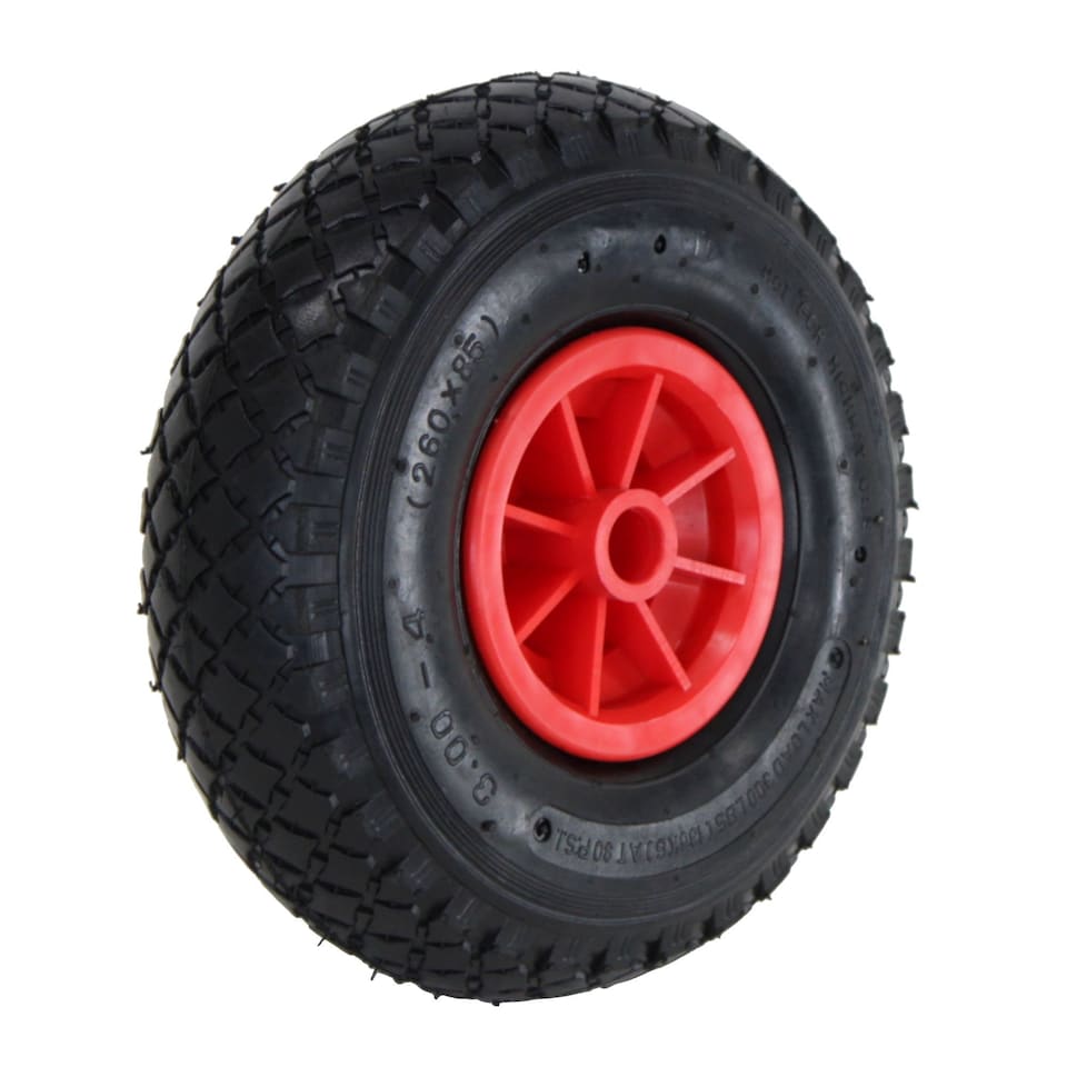 image 1 of 2x 10" 3.00-4 Plastic Rim Sack Truck Replacement Pneumatic Tyre Wheel