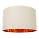 image 1 of Contemporary Cream Cotton 20 Floor/Pendant Lamp Shade with Shiny Copper Inner | Cream