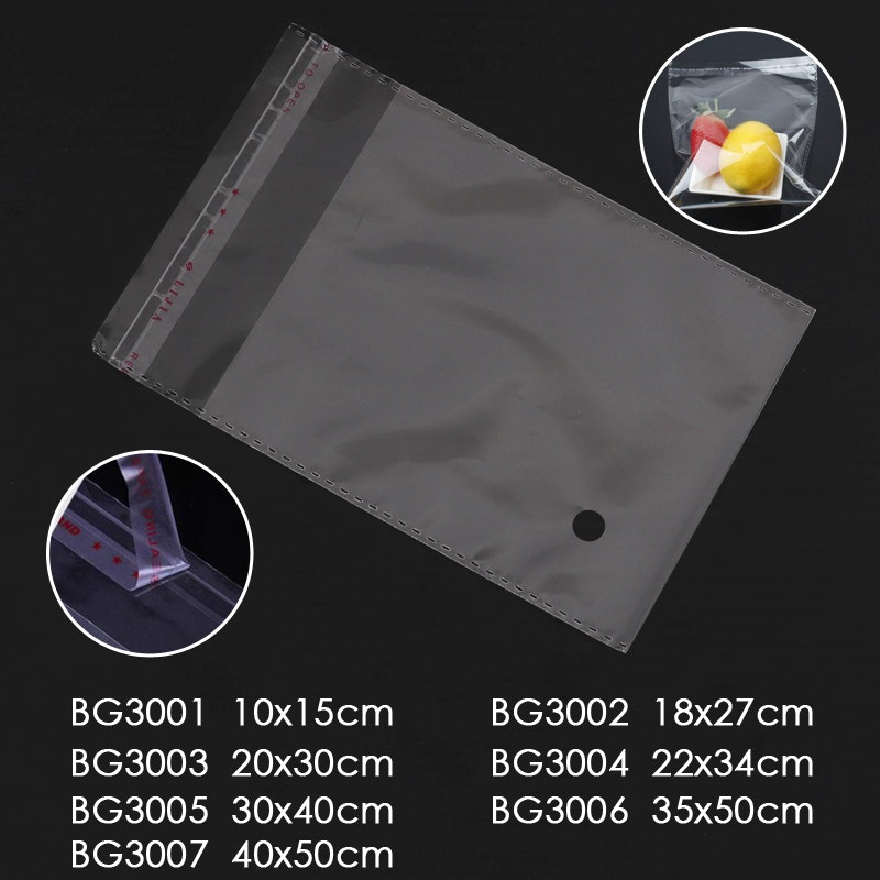 100 Clear Polypropylene Cello Bags – 2 3/4" X 2 3/4" – Resealable Adhesive Seal