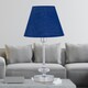 image 3 of Set of 2 Chrome Jewelled Table Lamps with Navy Blue Shades Chrome | Blue