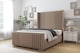 image 2 of Sloomy Camden Mink Plush Bed Frame With 50"  Upholstered Wingback Headboard 5' King