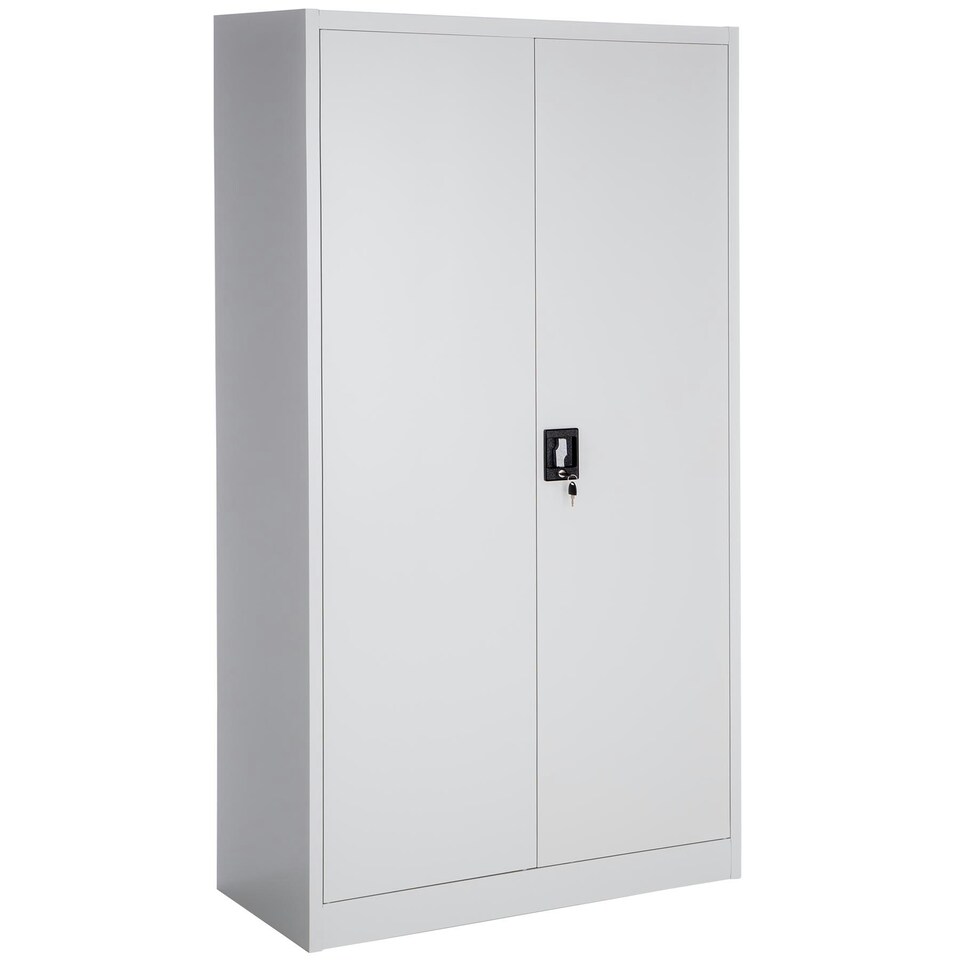 image 1 of Filing Cabinet Set of 2 - 5 height-adjustable shelves, lockable doors Grey